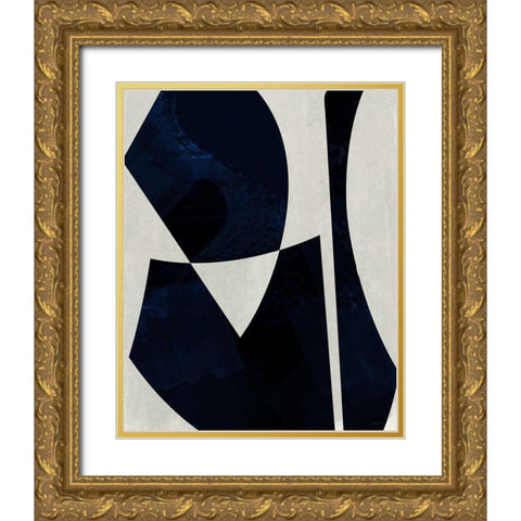 Black Machine II Gold Ornate Wood Framed Art Print with Double Matting by Meneely, Dan