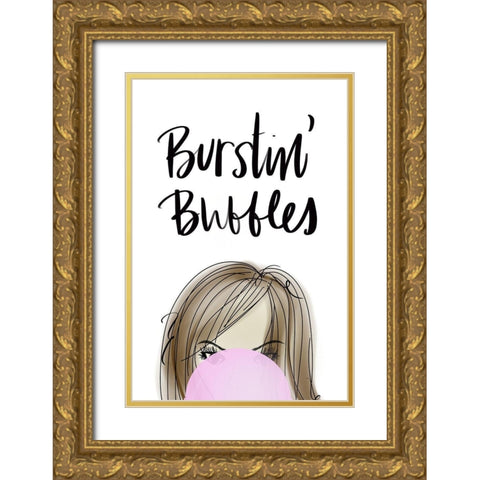 Sassy Hair Dont Care I Gold Ornate Wood Framed Art Print with Double Matting by Quach, Anna