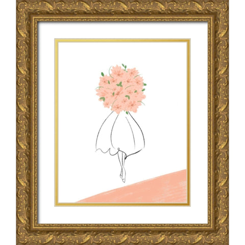 Visions of Fashion IV Gold Ornate Wood Framed Art Print with Double Matting by Quach, Anna