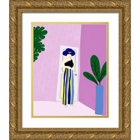 Dress and Ready II Gold Ornate Wood Framed Art Print with Double Matting by Quach, Anna