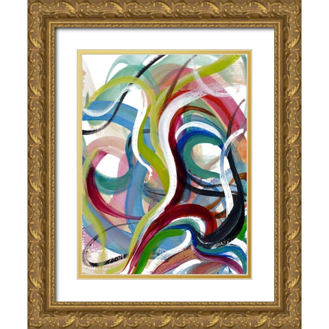 In Full Swing Gold Ornate Wood Framed Art Print with Double Matting by Loreth, Lanie