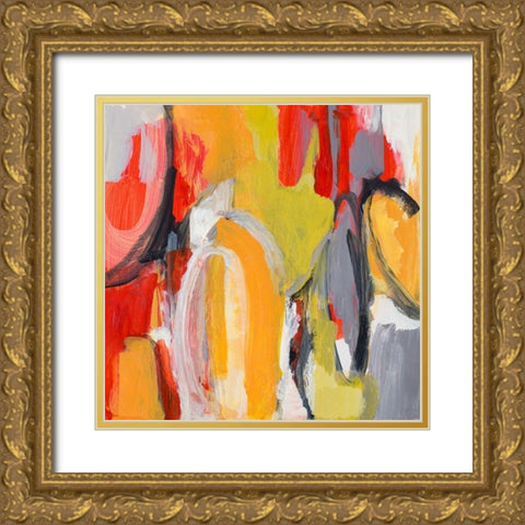 City Symphony I Gold Ornate Wood Framed Art Print with Double Matting by Loreth, Lanie