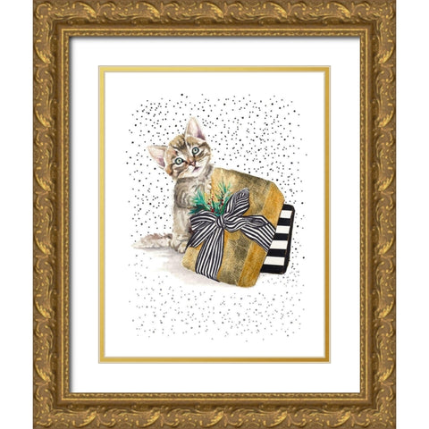 My Cute Present II Gold Ornate Wood Framed Art Print with Double Matting by Pinto, Patricia