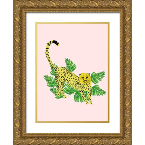 Cheetah On The Lookout I Gold Ornate Wood Framed Art Print with Double Matting by Bucheli, Jen