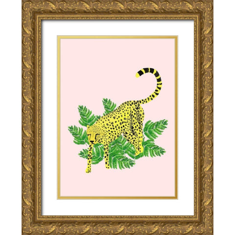 Cheetah On The Lookout II Gold Ornate Wood Framed Art Print with Double Matting by Bucheli, Jen
