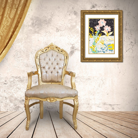 Mother Daughter Floral Gold Ornate Wood Framed Art Print with Double Matting by Bucheli, Jen