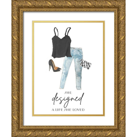 A Life She Loved Gold Ornate Wood Framed Art Print with Double Matting by Loreth, Lanie