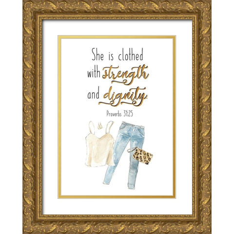 Animal Print Vibes I Gold Ornate Wood Framed Art Print with Double Matting by Loreth, Lanie