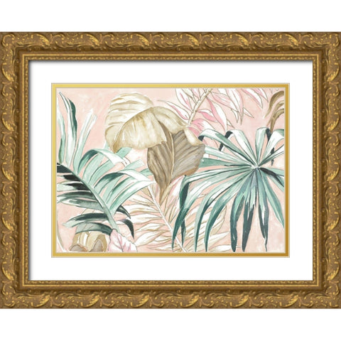 Pastel Forest Gold Ornate Wood Framed Art Print with Double Matting by Pinto, Patricia