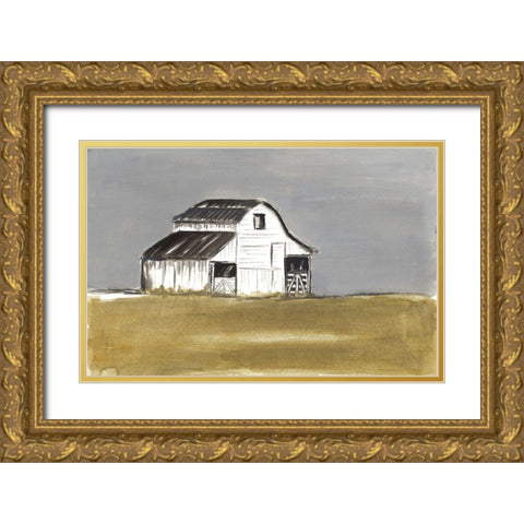 Natural Barn Gold Ornate Wood Framed Art Print with Double Matting by Pinto, Patricia