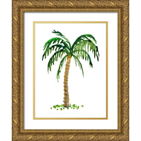 The Palm I Gold Ornate Wood Framed Art Print with Double Matting by DeRice, Julie