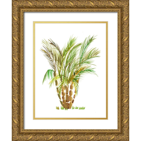 The Palm IV Gold Ornate Wood Framed Art Print with Double Matting by DeRice, Julie