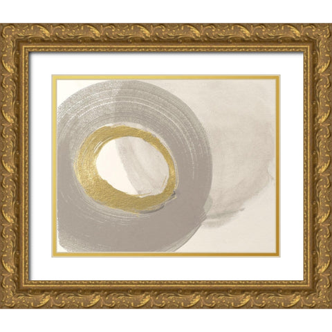 Modern Geometry Gold Ornate Wood Framed Art Print with Double Matting by Pinto, Patricia