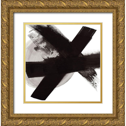 Black Moon I Gold Ornate Wood Framed Art Print with Double Matting by Pinto, Patricia