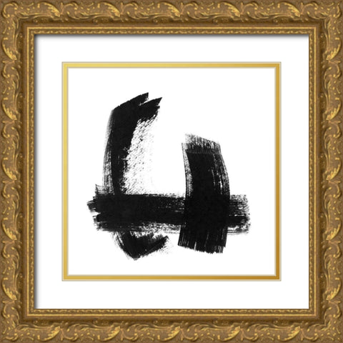 New Black Signs II Gold Ornate Wood Framed Art Print with Double Matting by Pinto, Patricia