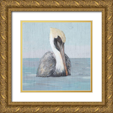 Pelican Wash II Gold Ornate Wood Framed Art Print with Double Matting by DeRice, Julie