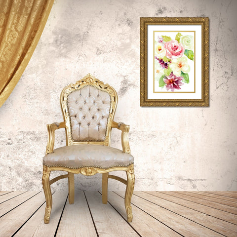 Summer Blooms Gold Ornate Wood Framed Art Print with Double Matting by Loreth, Lanie