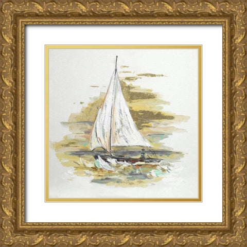 Sailing at Sunset I Gold Ornate Wood Framed Art Print with Double Matting by Pinto, Patricia