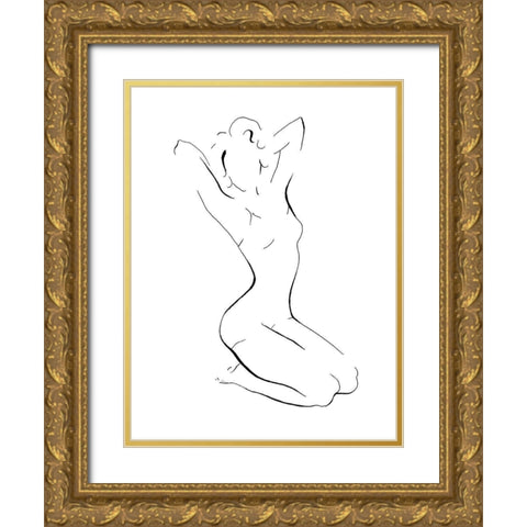 New Nudes I Gold Ornate Wood Framed Art Print with Double Matting by Pinto, Patricia