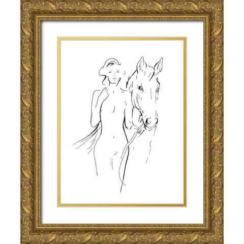 New Nudes II Gold Ornate Wood Framed Art Print with Double Matting by Pinto, Patricia