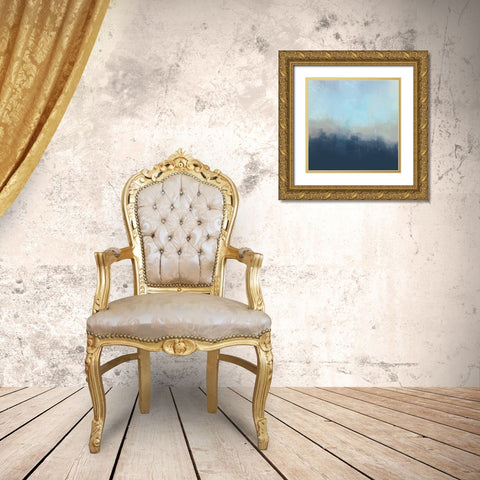 Ocean Fog I Gold Ornate Wood Framed Art Print with Double Matting by Meneely, Dan