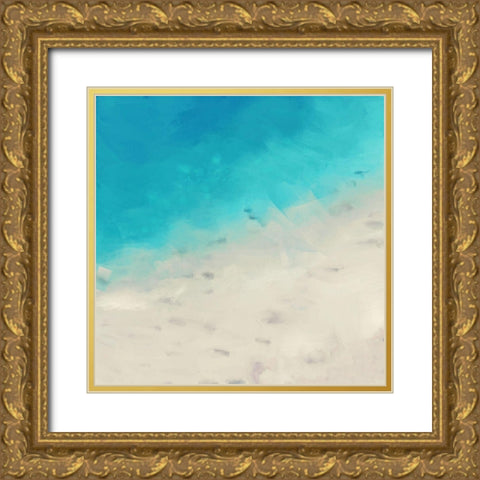 Ocean Blue Sea I Gold Ornate Wood Framed Art Print with Double Matting by Meneely, Dan