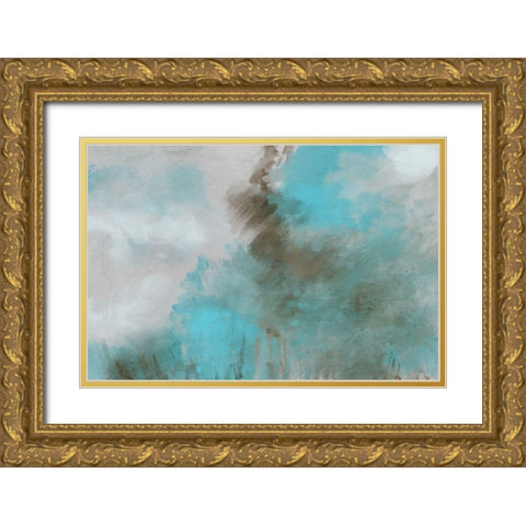 Garden Patina I Gold Ornate Wood Framed Art Print with Double Matting by Meneely, Dan