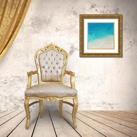 Ocean Blue Sea II Gold Ornate Wood Framed Art Print with Double Matting by Meneely, Dan
