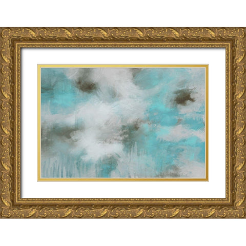 Garden Patina II Gold Ornate Wood Framed Art Print with Double Matting by Meneely, Dan