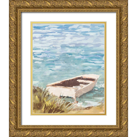 Day On The Inlet Gold Ornate Wood Framed Art Print with Double Matting by Slivka, Jane