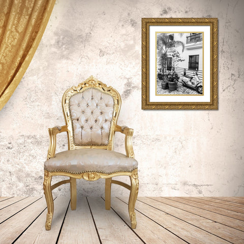 Viejo San Juan III Gold Ornate Wood Framed Art Print with Double Matting by Acosta