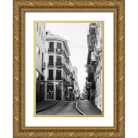 Viejo San Juan I Gold Ornate Wood Framed Art Print with Double Matting by Acosta