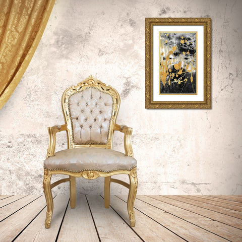 Gold Reflections Abstract Gold Ornate Wood Framed Art Print with Double Matting by Beauchamp, Andy