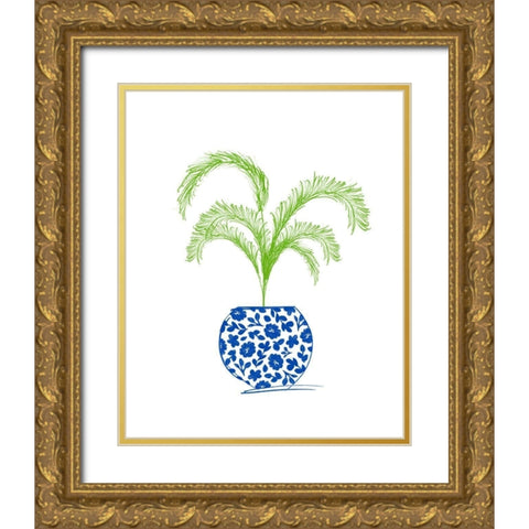Potted Plant I Gold Ornate Wood Framed Art Print with Double Matting by Quach, Anna
