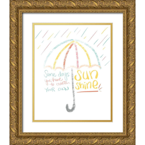 Sunshine Gold Ornate Wood Framed Art Print with Double Matting by Quach, Anna