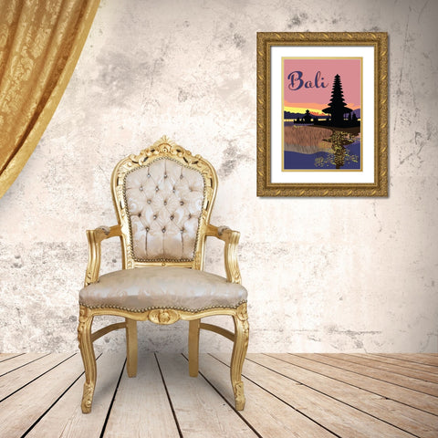 Bali Gold Ornate Wood Framed Art Print with Double Matting by Bucheli, Jen