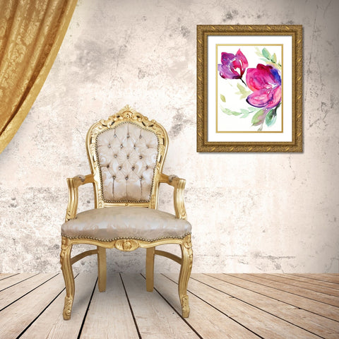 Spring Rhapsody II Gold Ornate Wood Framed Art Print with Double Matting by Loreth, Lanie