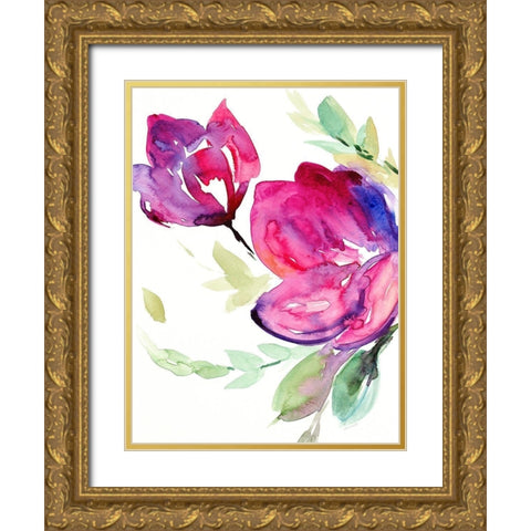 Spring Rhapsody II Gold Ornate Wood Framed Art Print with Double Matting by Loreth, Lanie