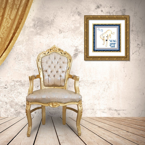 A Dogs Life IV Gold Ornate Wood Framed Art Print with Double Matting by Metz, Andi