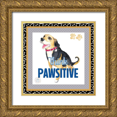 A Dogs Life VI Gold Ornate Wood Framed Art Print with Double Matting by Metz, Andi