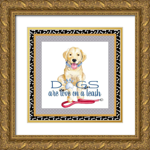 A Dogs Life I Gold Ornate Wood Framed Art Print with Double Matting by Metz, Andi