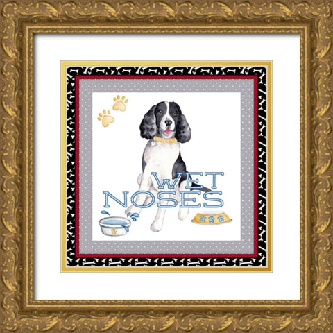 A Dogs Life II Gold Ornate Wood Framed Art Print with Double Matting by Metz, Andi