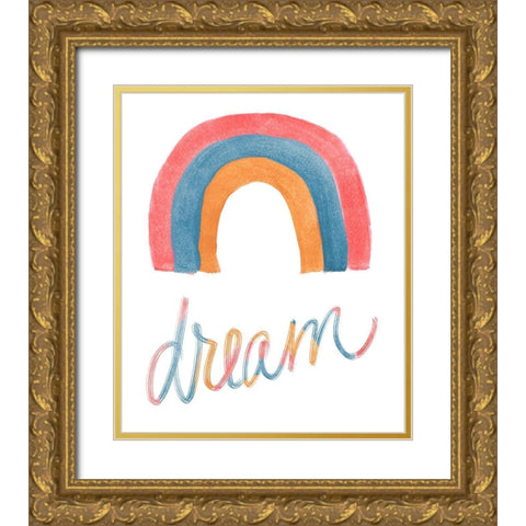 Rainbow Dream Gold Ornate Wood Framed Art Print with Double Matting by Navas, Emily