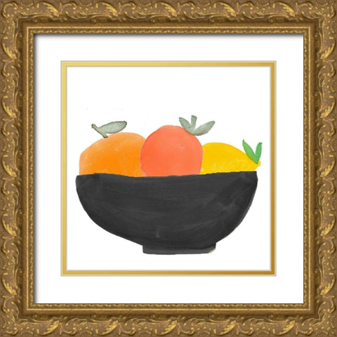 Fruit Bowl II Gold Ornate Wood Framed Art Print with Double Matting by Navas, Emily