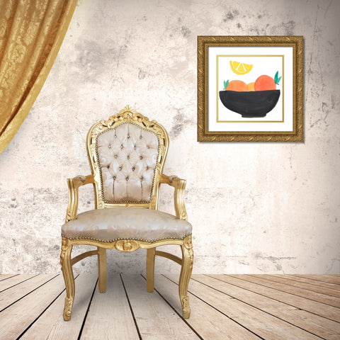 Fruit Bowl I Gold Ornate Wood Framed Art Print with Double Matting by Navas, Emily