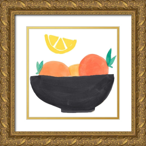 Fruit Bowl I Gold Ornate Wood Framed Art Print with Double Matting by Navas, Emily