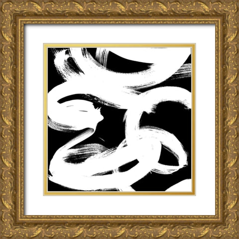 White Trails II Gold Ornate Wood Framed Art Print with Double Matting by Navas, Emily