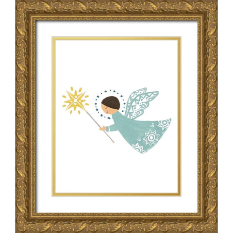 Modern Angel I Gold Ornate Wood Framed Art Print with Double Matting by Loreth, Lanie