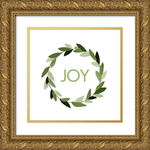 Modern Wreath II Gold Ornate Wood Framed Art Print with Double Matting by Loreth, Lanie