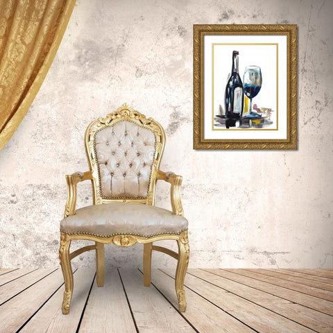 Time for Wine I Gold Ornate Wood Framed Art Print with Double Matting by Beauchamp, Andy